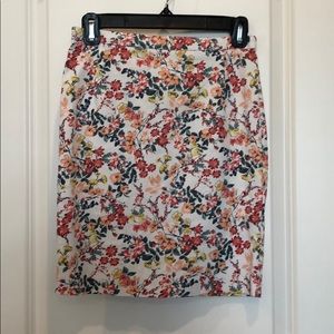 Floral pencil skirt